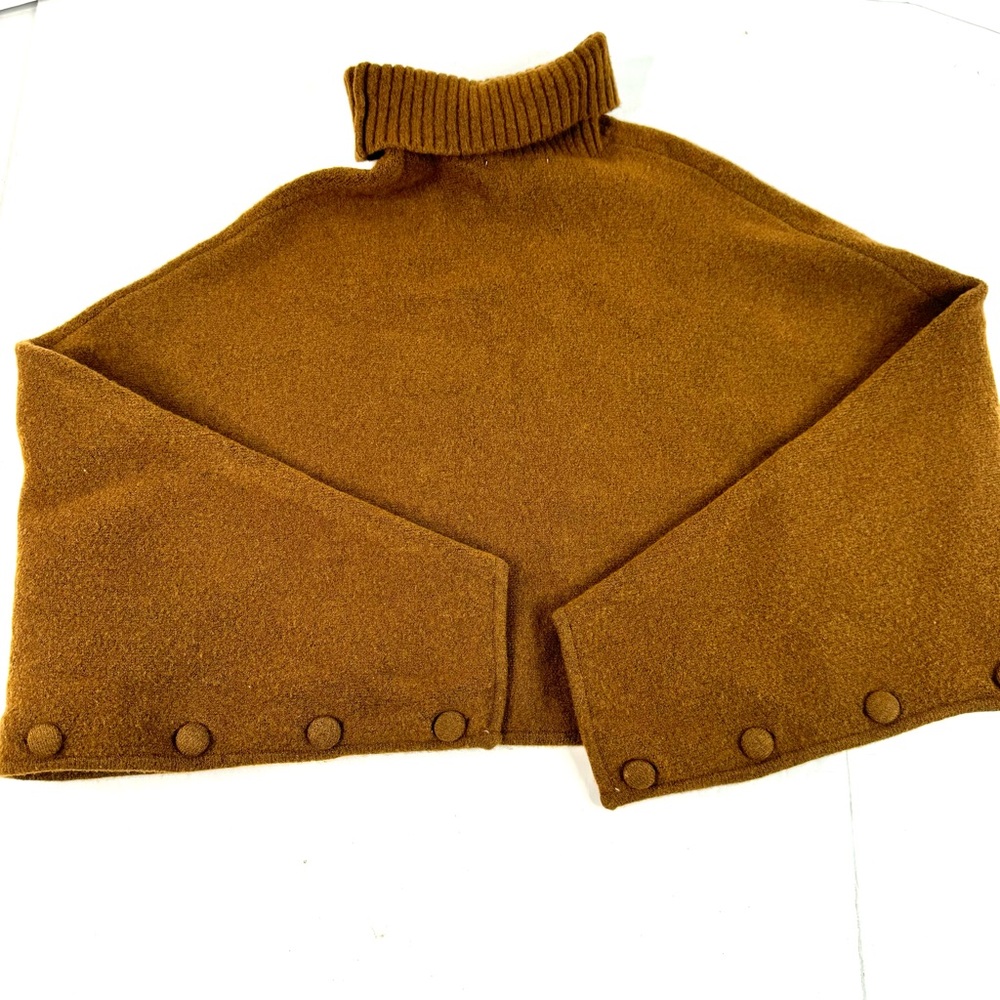 Zara Brown Wool Blend Cropped Sweater - Picture 6 of 9
